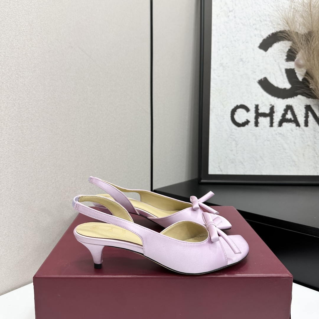 Dior Women Bow Heeled Slingback Sandal KCO576LAB_S23T Lambskin D10031