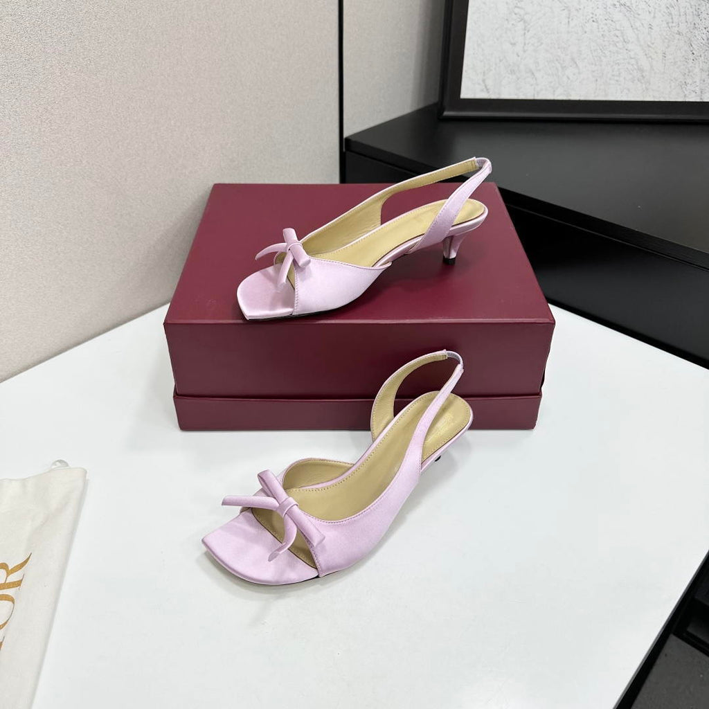 Dior Women Bow Heeled Slingback Sandal KCO576LAB_S23T Lambskin D10031