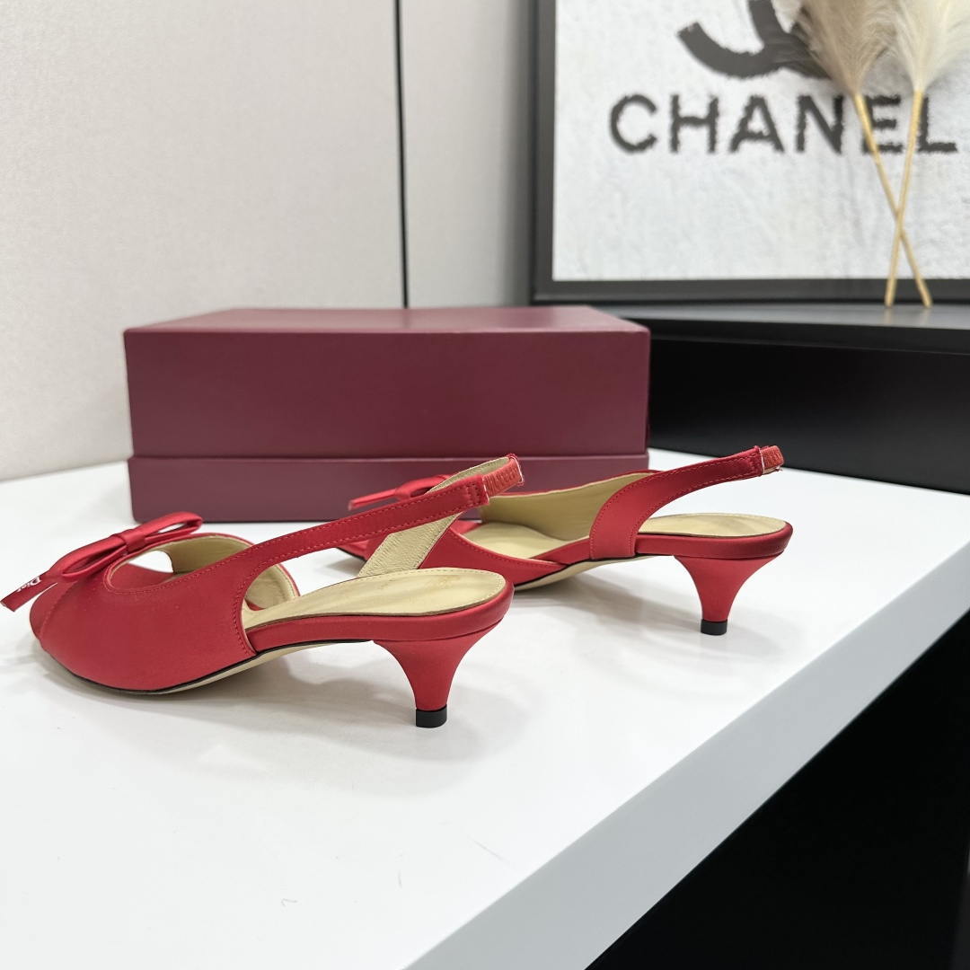 Dior Women Bow Heeled Slingback Sandal KCO576LAB_S23T Lambskin D10032