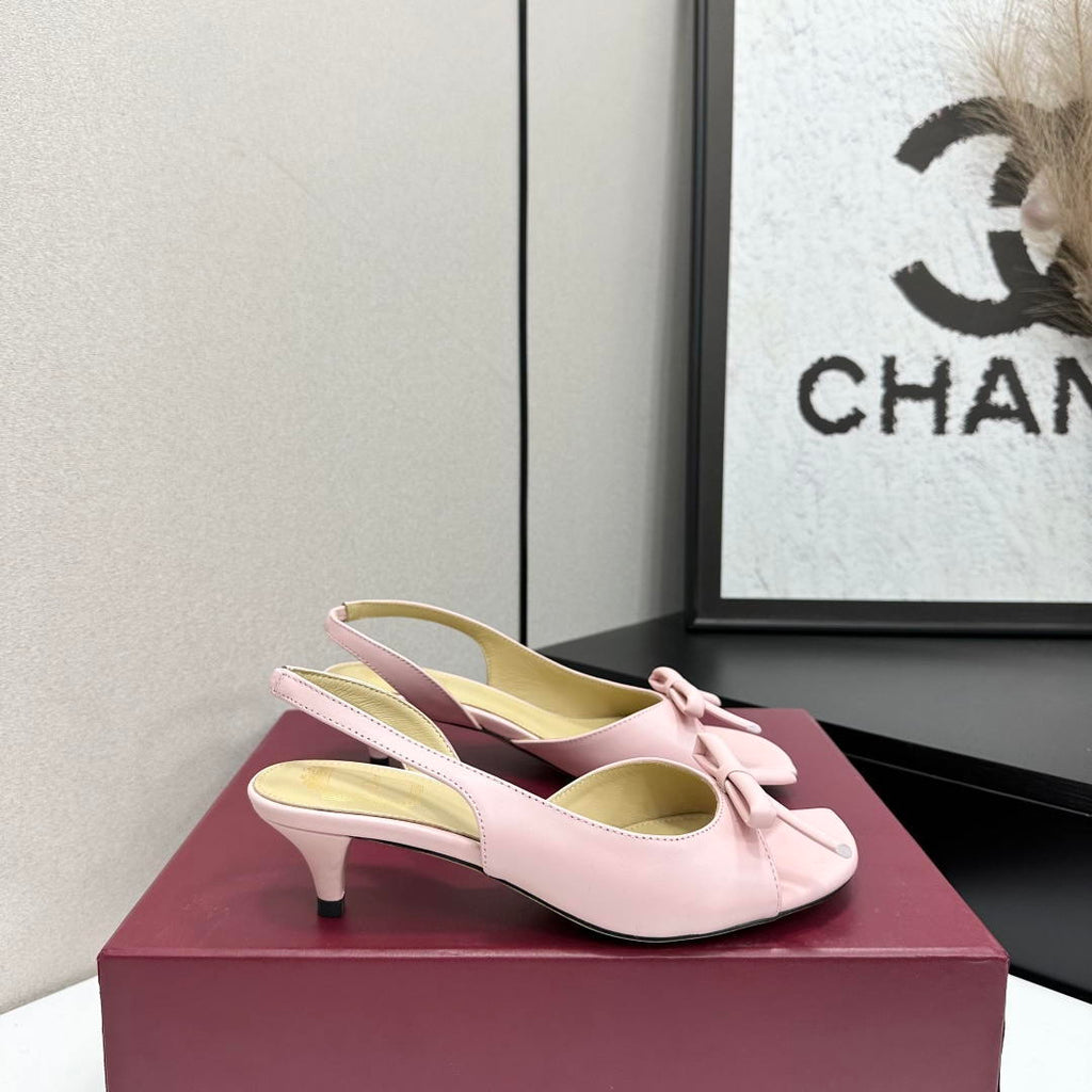 Dior Women Bow Heeled Slingback Sandal KCO576LAB_S23T Lambskin D10033