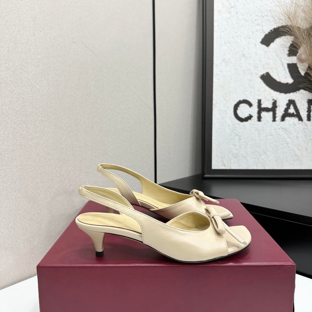 Dior Women Bow Heeled Slingback Sandal KCO576LAB_S23T Lambskin D10035