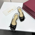 Dior Women Bow Heeled Slingback Sandal KCO576LAB_S23T Lambskin D10036