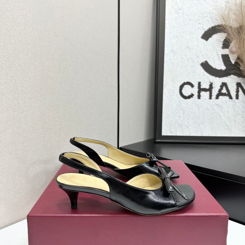 Dior Women Bow Heeled Slingback Sandal KCO576LAB_S23T Lambskin D10036