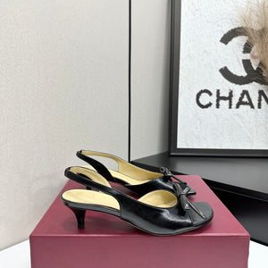 Dior Women Bow Heeled Slingback Sandal KCO576LAB_S23T Lambskin D10036 - US 4=Euro 35 - View 2
