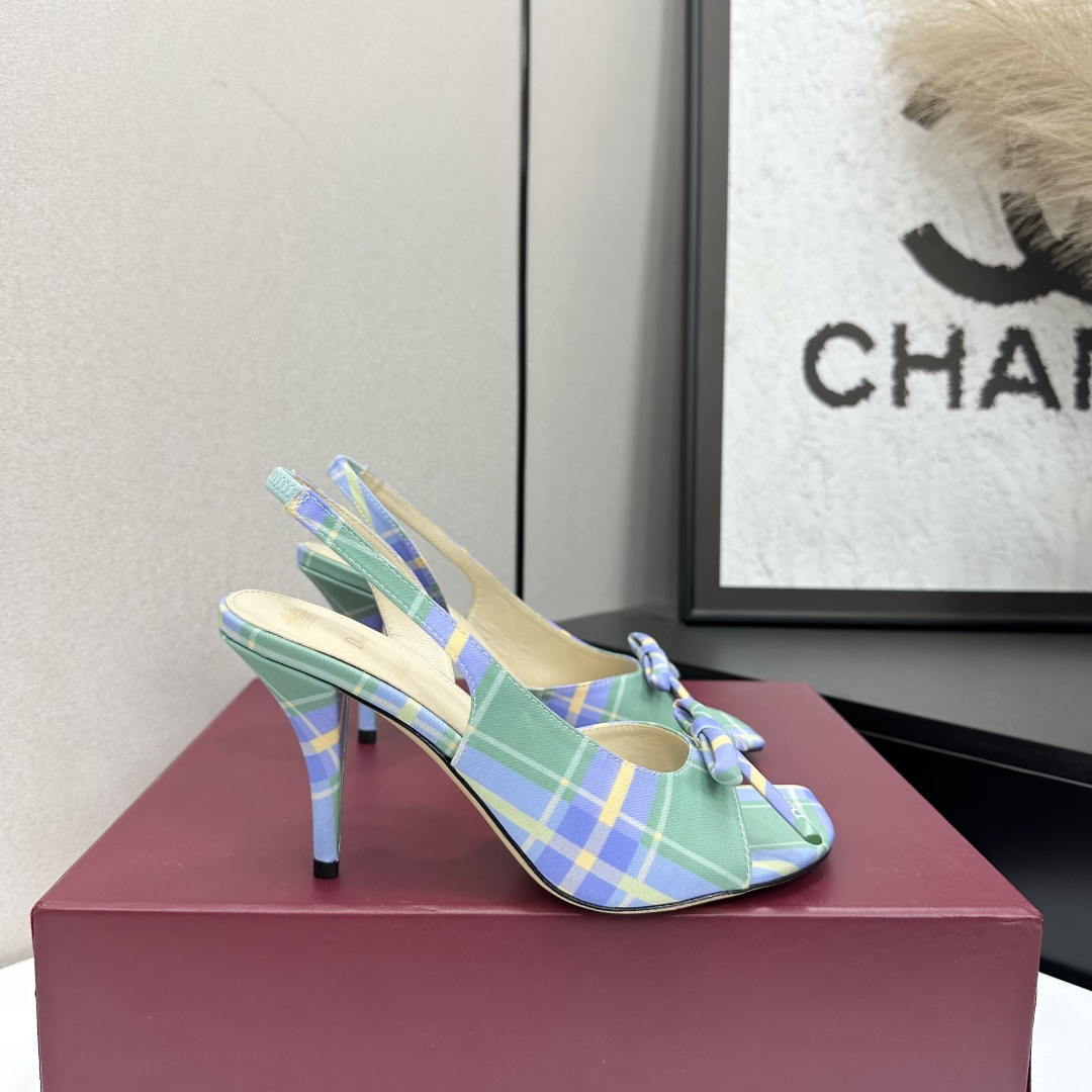 Dior Women Bow Heeled Slingback Sandal KCO579SAT_S10W Satin D10043
