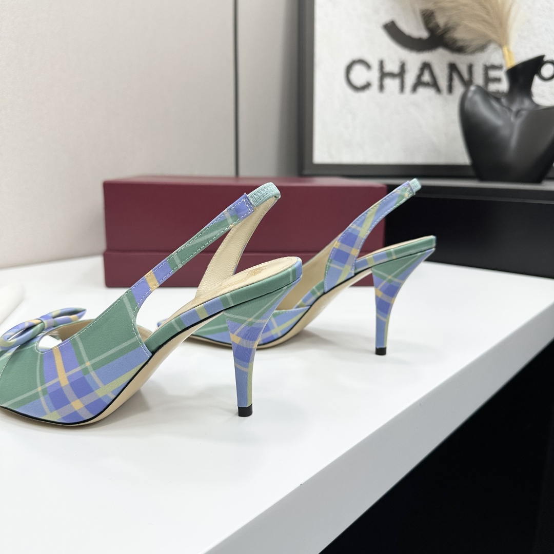 Dior Women Bow Heeled Slingback Sandal KCO579SAT_S10W Satin D10043