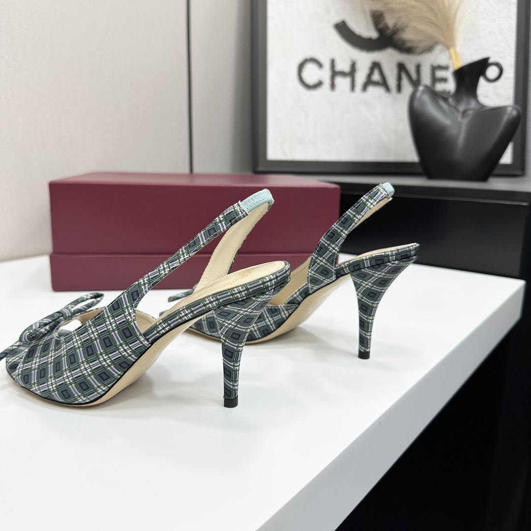 Dior Women Bow Heeled Slingback Sandal KCO579SAT_S10W Satin D10044