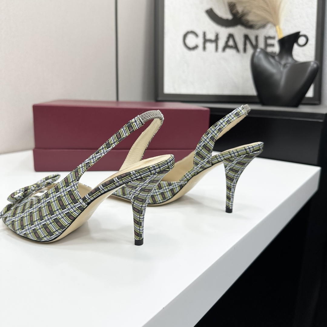 Dior Women Bow Heeled Slingback Sandal KCO579SAT_S10W Satin D10045