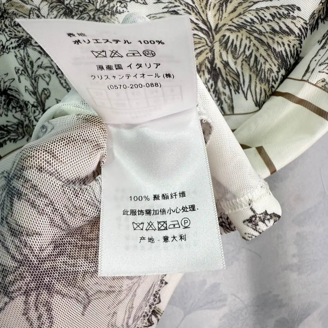 Dior Women Coconut Tree Butterfly T-shirt D38618