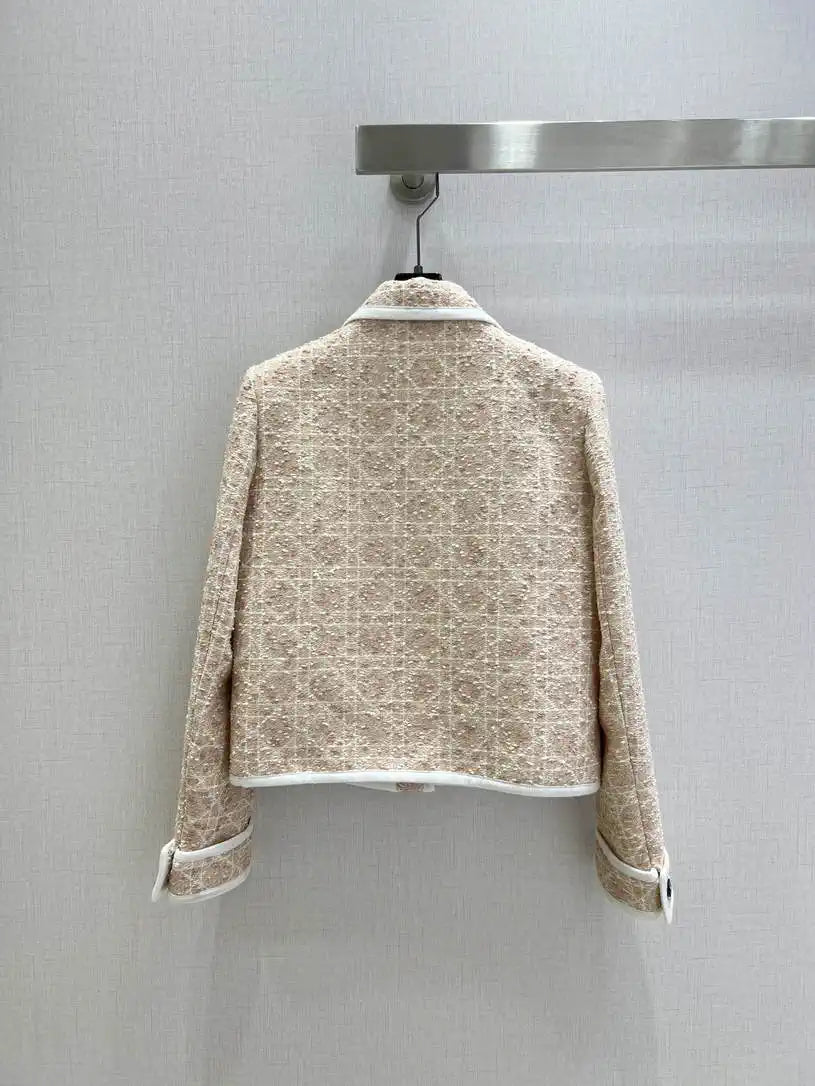 Dior Women Diamond-check woolen jacket Clothing D38692