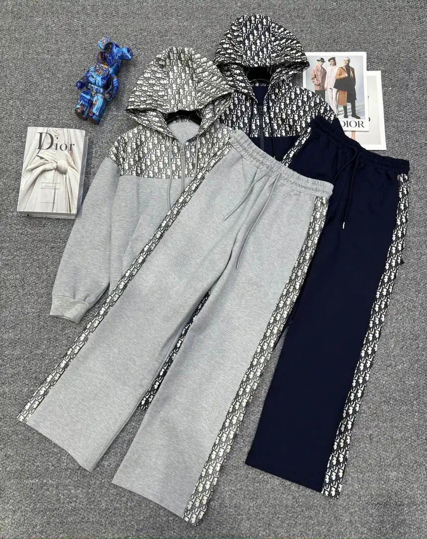 Dior Women Hoodie Jacket & Wide-Leg Pants D386706