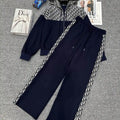 Dior Women Hoodie Jacket & Wide-Leg Pants D386707