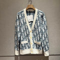 Dior Women Illusion Sapphire Knitted cardigan Sweater D38611