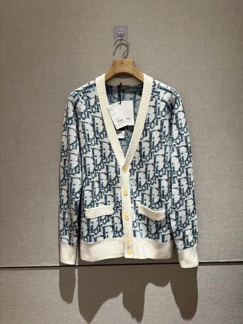 Dior Women Illusion Sapphire Knitted cardigan Sweater D38611