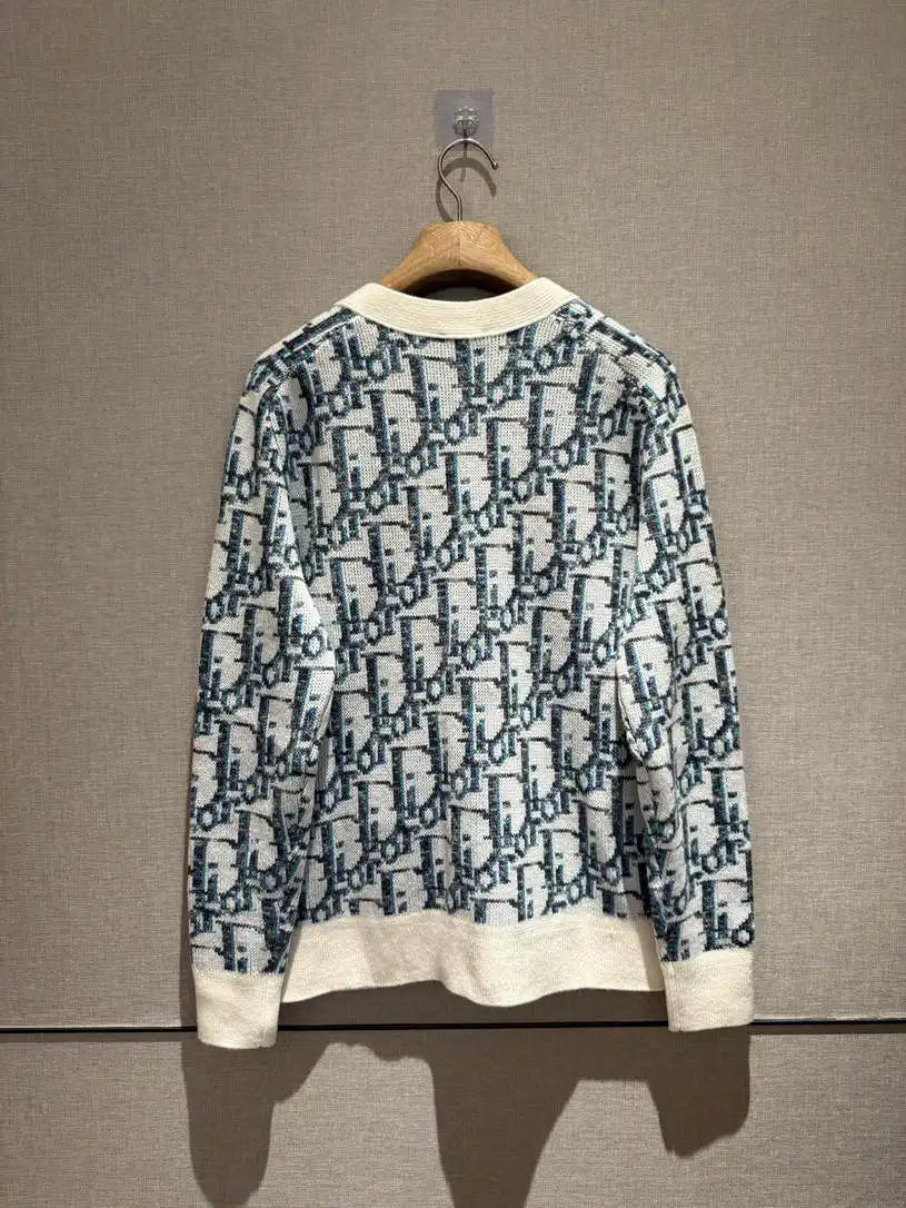 Dior Women Illusion Sapphire Knitted cardigan Sweater D38611