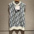 Dior Women Illusion Sapphire Knitted Vest Sweater D38612