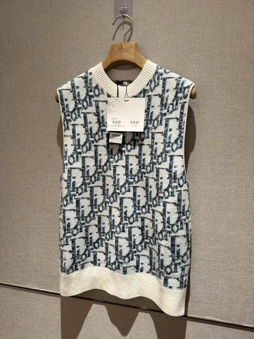 Dior Women Illusion Sapphire Knitted Vest Sweater D38612
