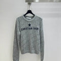 Dior Women Knitted long sleeves hollow jacquard Sweater D38617