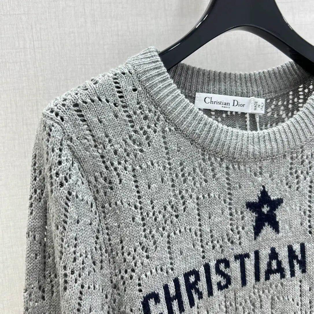 Dior Women Knitted long sleeves hollow jacquard Sweater D38617