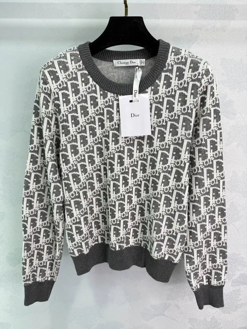Dior Women Letter jacquard Wool Sweater D38619