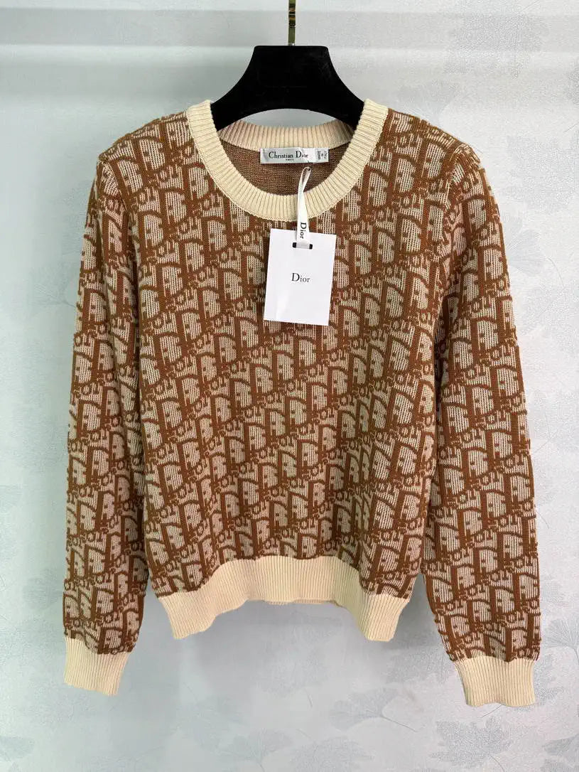 Dior Women Letter jacquard Wool Sweater D38619