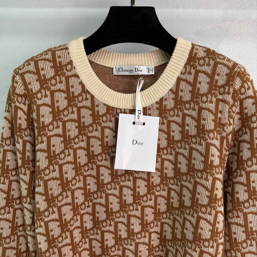 Dior Women Letter jacquard Wool Sweater D38619