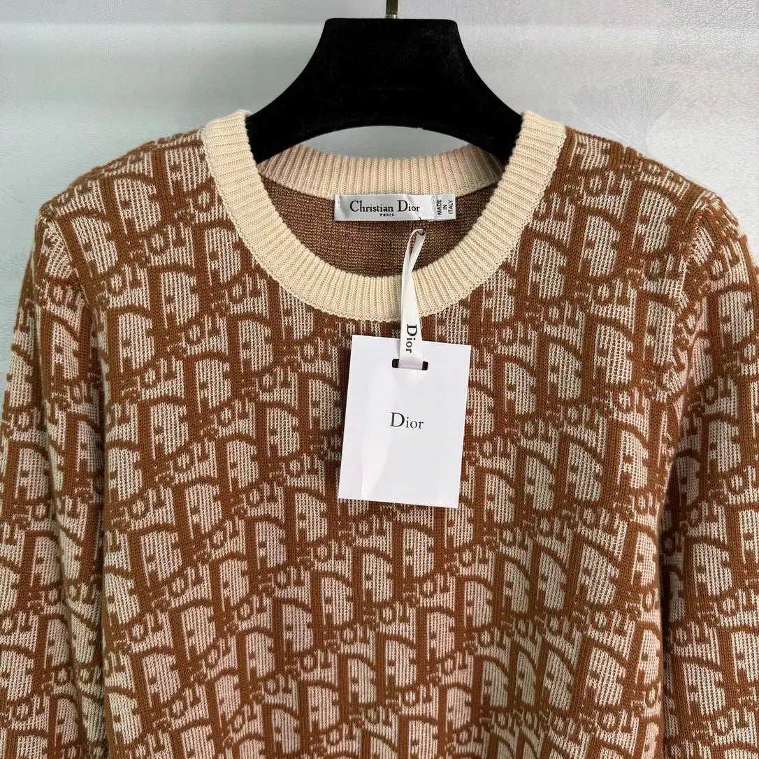 Dior Women Letter jacquard Wool Sweater D38619