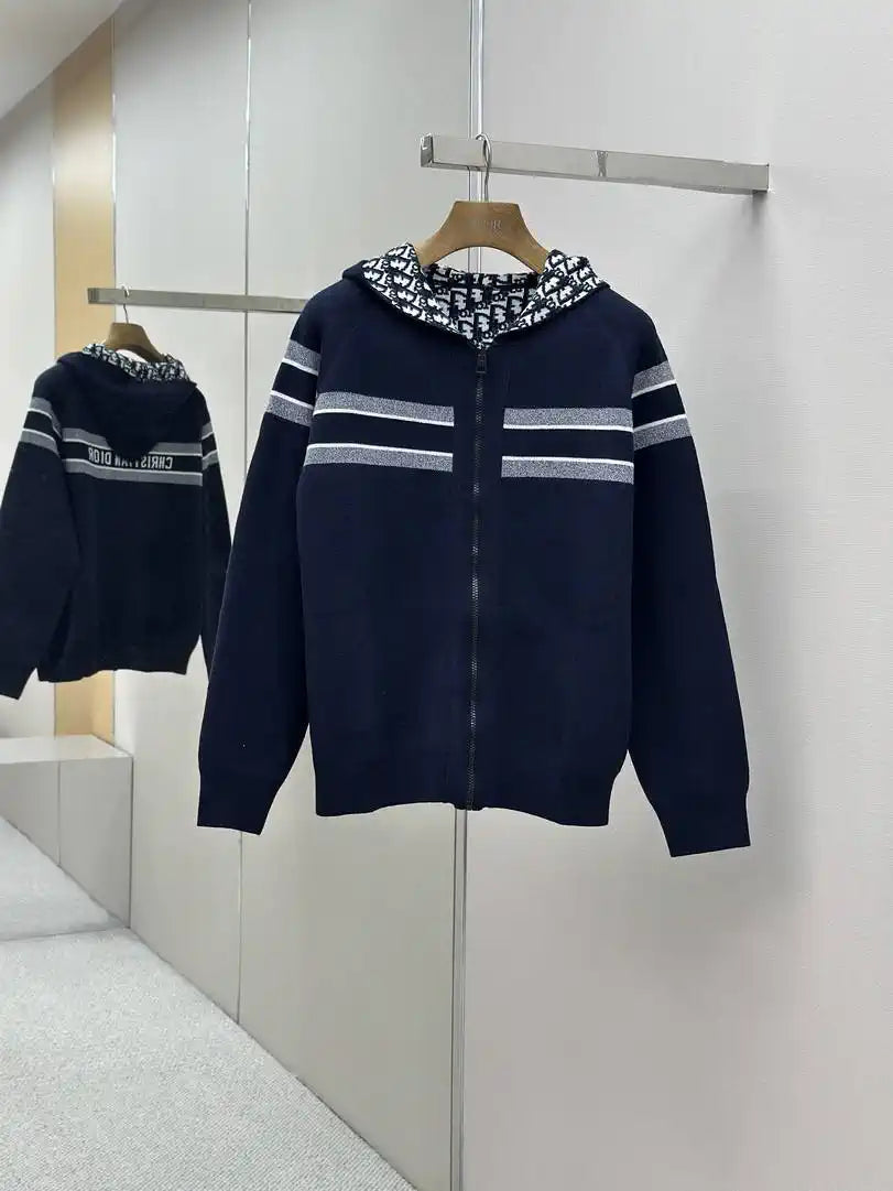 Dior Women Men 2025 Reversible Knit Cardigan cashmere Sweater D38620