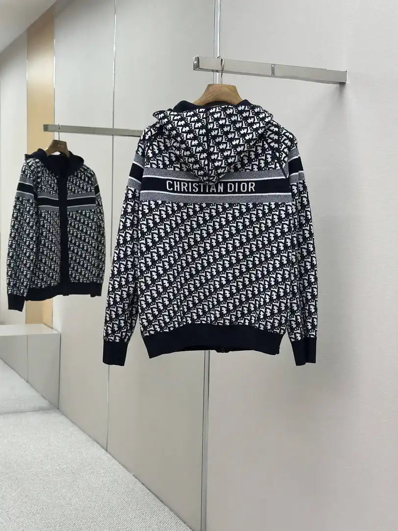 Dior Women Men 2025 Reversible Knit Cardigan cashmere Sweater D38620