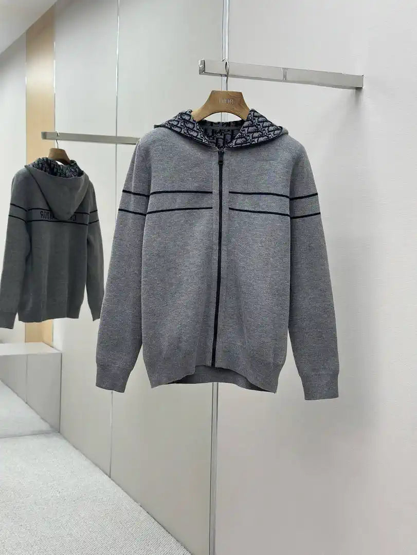 Dior Women Men 2025 Reversible Knit Cardigan cashmere Sweater D38623