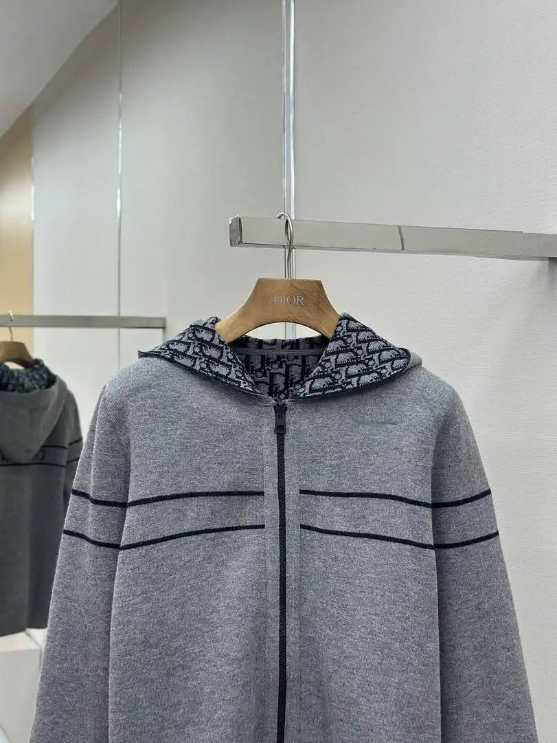 Dior Women Men 2025 Reversible Knit Cardigan cashmere Sweater D38623