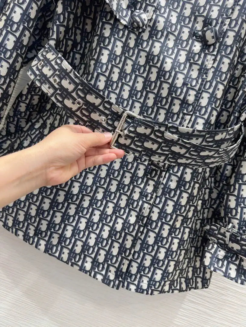 Dior Women Monograw penetration printing Coat Clothing D38691