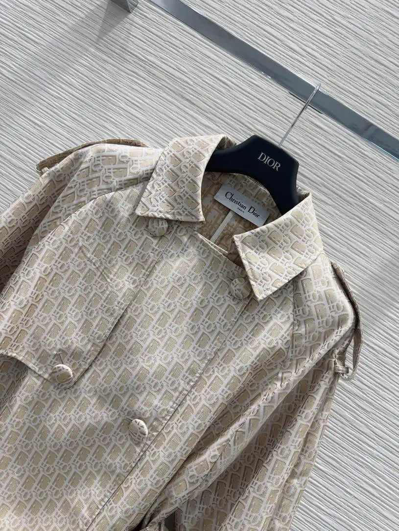 Dior Women Monograw penetration printing Coat Clothing D38691