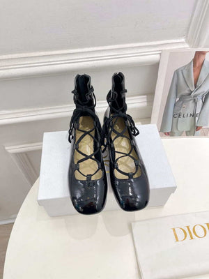 Dior Women¡®s KDI760VNI ARTY lace-up ankle boots in black patent and calfskin - 35 - View 11