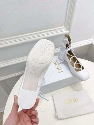 Dior Women¡®s KDI760VNI ARTY lace-up ankle boots in white patent and calfskin - 35 - View 10