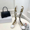 Dior Women¡®s KDI760VNI ARTY Hight lace-up ankle boots in white patent and calfskin - 35 - View 1