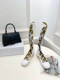 Dior Women¡®s KDI760VNI ARTY Hight lace-up ankle boots in white patent and calfskin