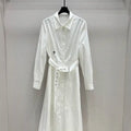 Dior Women Shirt belt long sleeve dress D38695
