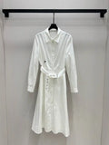 Dior Women Shirt belt long sleeve dress D38695