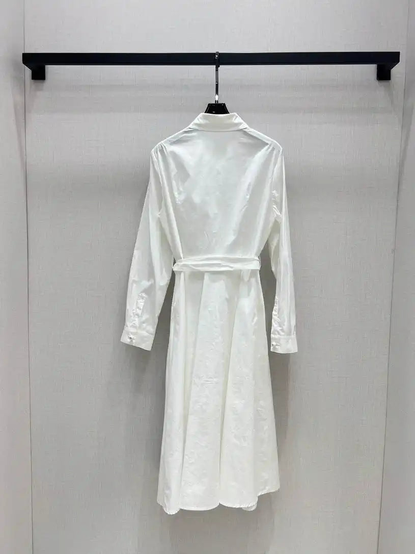 Dior Women Shirt belt long sleeve dress D38695