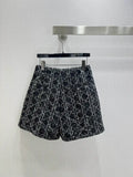 Dior Women Slub-woven diamond-patterned culottes D38697