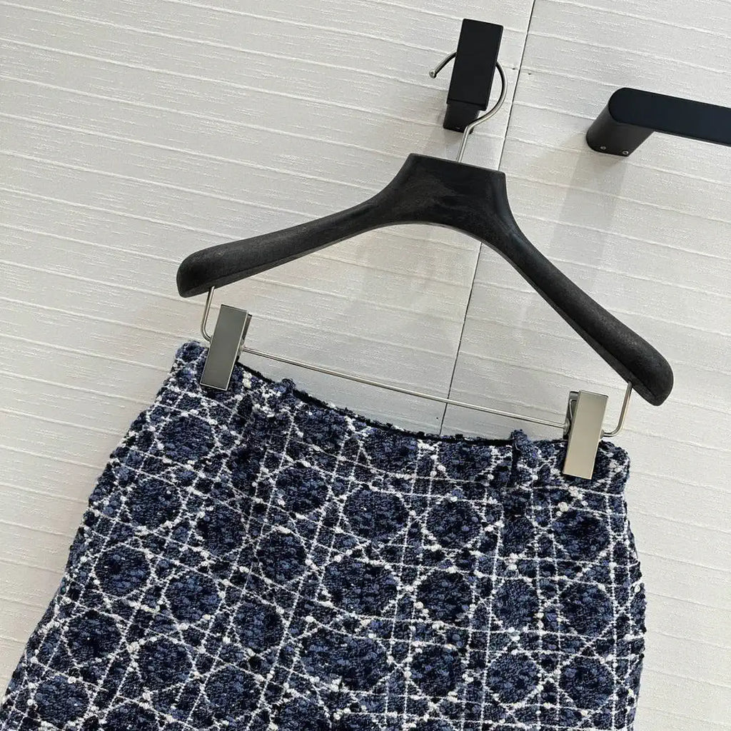 Dior Women Slub-woven diamond-patterned culottes D38697