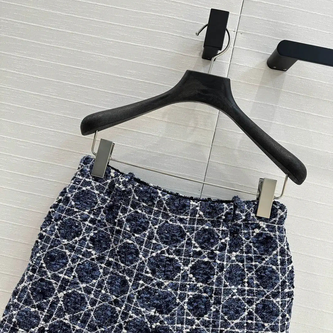 Dior Women Slub-woven diamond-patterned culottes D38697