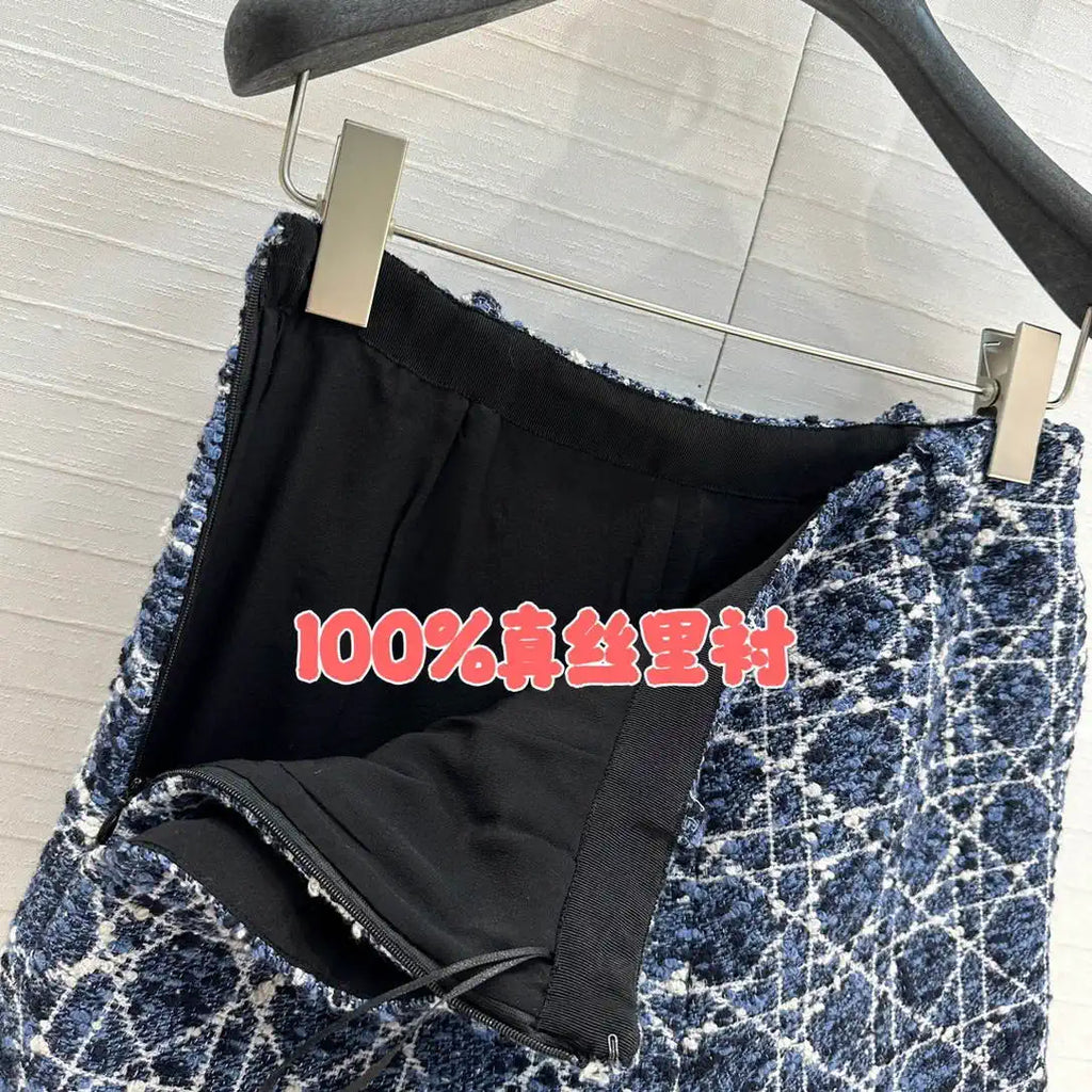 Dior Women Slub-woven diamond-patterned culottes D38697