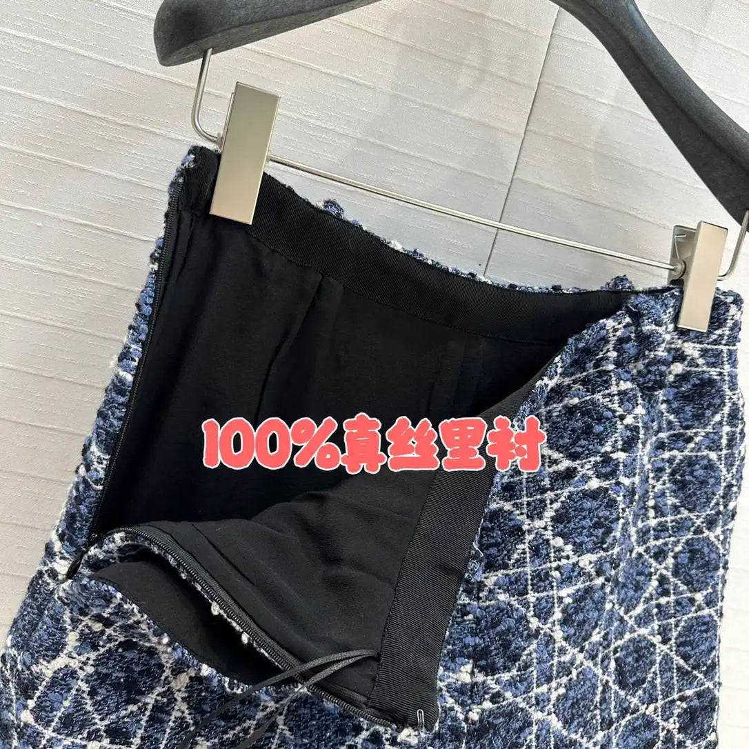 Dior Women Slub-woven diamond-patterned culottes D38697