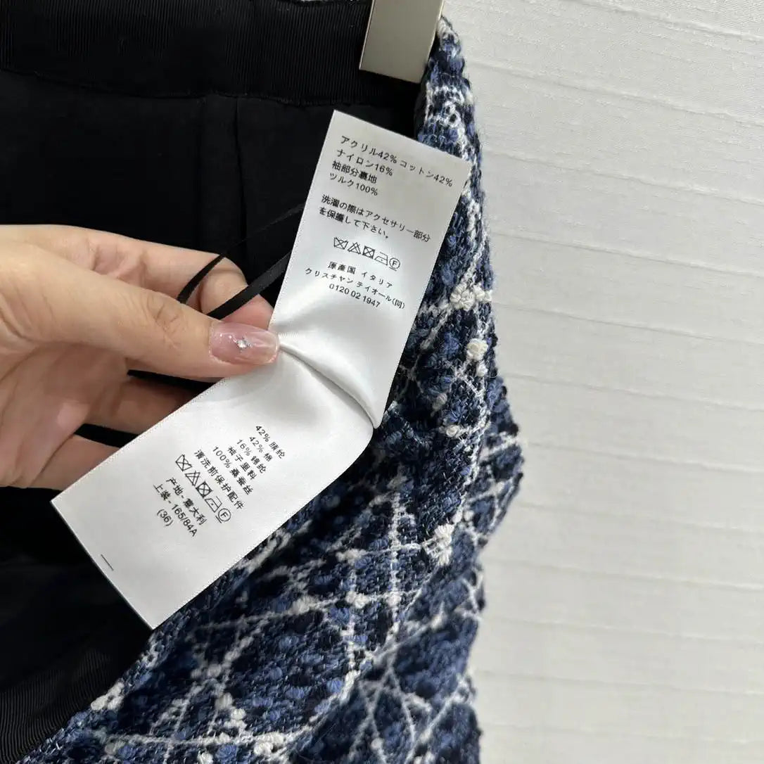 Dior Women Slub-woven diamond-patterned culottes D38697