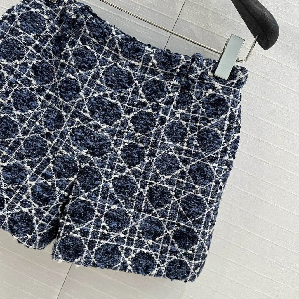 Dior Women Slub-woven diamond-patterned culottes D38697