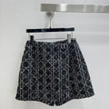 Dior Women Slub-woven diamond-patterned culottes D38698