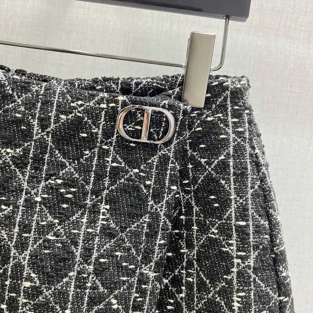 Dior Women Slub-woven diamond-patterned culottes D38698