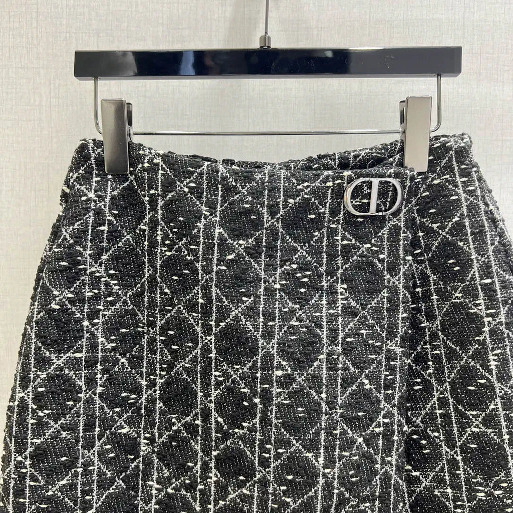 Dior Women Slub-woven diamond-patterned culottes D38698